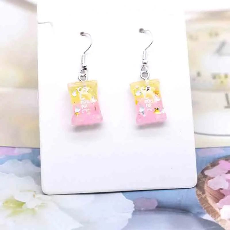 Eleganza Italiana Earring For Women Resin Handmade Cute Animals Ice Cream Drinks Candy Fruits Pissa Drop Earrings Funny Gift Streetwear high fashion shein amazon temu target Walmart online