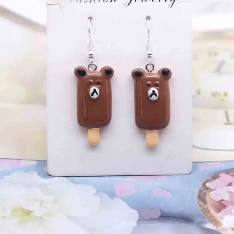 Eleganza Italiana Earring For Women Resin Handmade Cute Animals Ice Cream Drinks Candy Fruits Pissa Drop Earrings Funny Gift Streetwear high fashion shein amazon temu target Walmart online