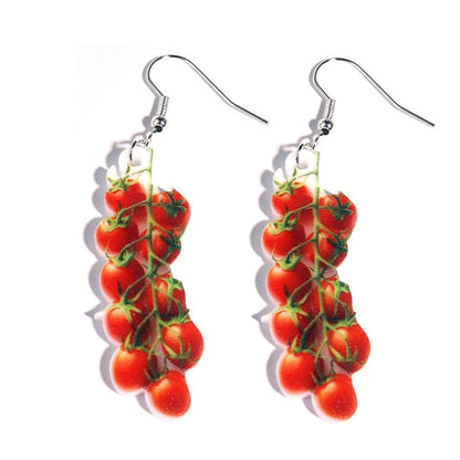 Eleganza Italiana Earrings For Women Girls Hip Hop Cute Exaggeration Special Creativity Jewelry Fruit Strawberry Cherry Tomato Potato Mushroom Streetwear high fashion shein amazon temu target Walmart online