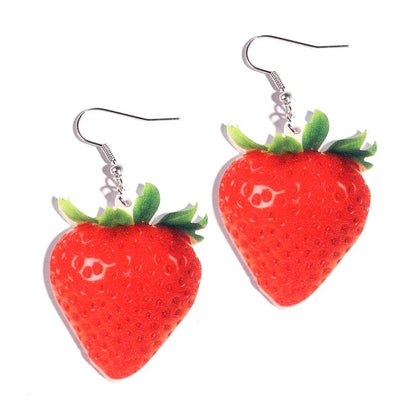 Eleganza Italiana Earrings For Women Girls Hip Hop Cute Exaggeration Special Creativity Jewelry Fruit Strawberry Cherry Tomato Potato Mushroom Streetwear high fashion shein amazon temu target Walmart online