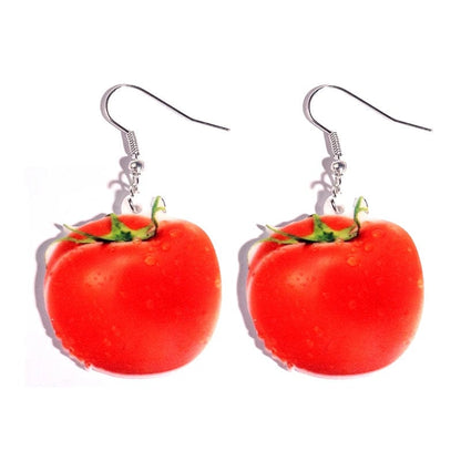 Eleganza Italiana Earrings For Women Girls Hip Hop Cute Exaggeration Special Creativity Jewelry Fruit Strawberry Cherry Tomato Potato Mushroom Streetwear high fashion shein amazon temu target Walmart online