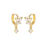 Eleganza Italiana Elegant CZ Zircon Butterfly Ear Buckle Hoop Earrings for Women Gold Plated Crystal Eardrop Cartilage Piercing Jewelry Party Gift Streetwear high fashion shein amazon temu target Walmart online