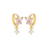 Eleganza Italiana Elegant CZ Zircon Butterfly Ear Buckle Hoop Earrings for Women Gold Plated Crystal Eardrop Cartilage Piercing Jewelry Party Gift Streetwear high fashion shein amazon temu target Walmart online