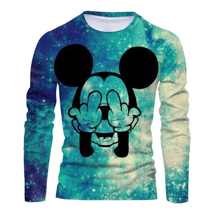 Eleganza Italiana Fall 2022 Disney Brand Stitch and Mickey Anime 3D Printed Y2K New Beach Party Casual Trend Men&