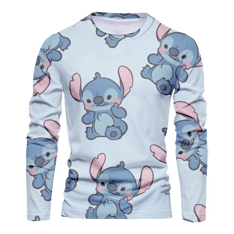 Eleganza Italiana Fall New Harajuku Streetwear Disney Brand Stitch and Mickey Anime Fashion Casual Trend Men&