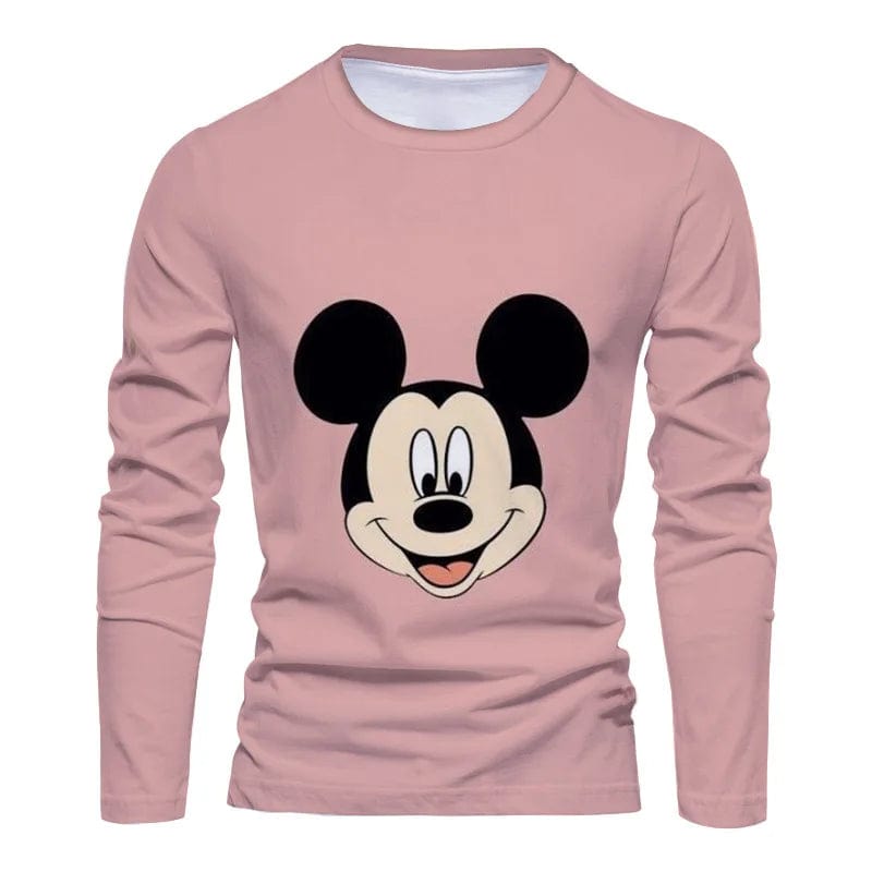 Eleganza Italiana Fall New Harajuku Streetwear Disney Brand Stitch and Mickey Anime Fashion Casual Trend Men&