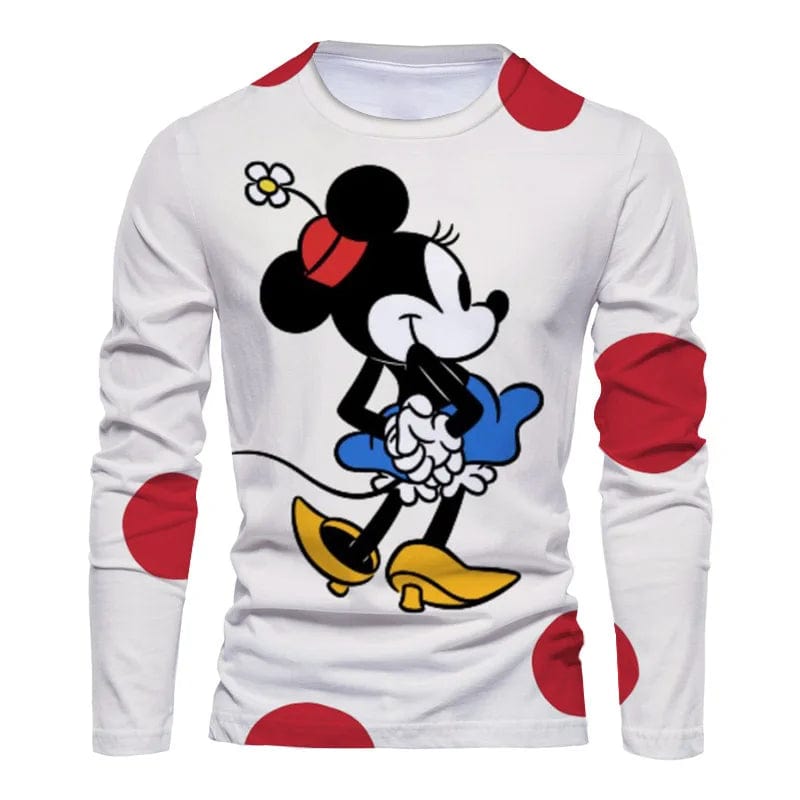 Eleganza Italiana Fall New Harajuku Streetwear Disney Brand Stitch and Mickey Anime Fashion Casual Trend Men&