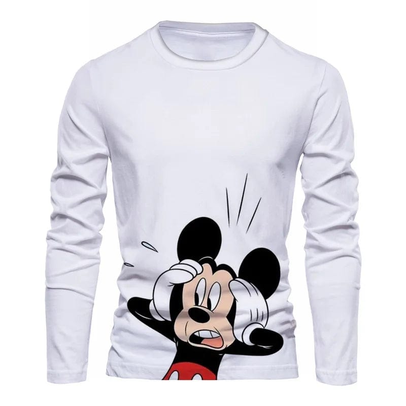 Eleganza Italiana Fall New Harajuku Streetwear Disney Brand Stitch and Mickey Anime Fashion Casual Trend Men&