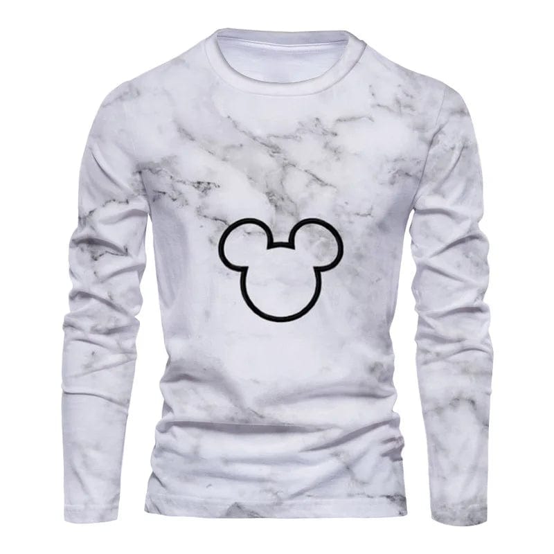 Eleganza Italiana Fall New Harajuku Streetwear Disney Brand Stitch and Mickey Anime Fashion Casual Trend Men&