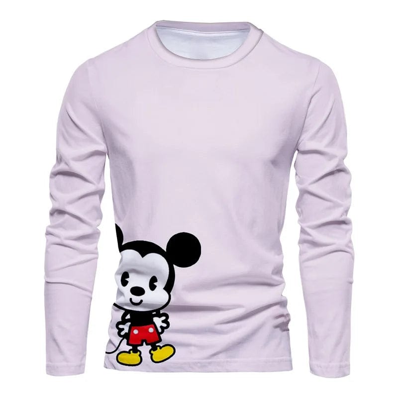 Eleganza Italiana Fall New Harajuku Streetwear Disney Brand Stitch and Mickey Anime Fashion Casual Trend Men&