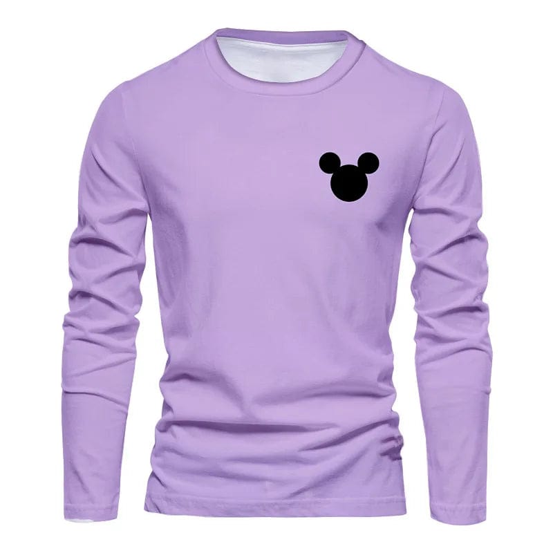 Eleganza Italiana Fall New Harajuku Streetwear Disney Brand Stitch and Mickey Anime Fashion Casual Trend Men&