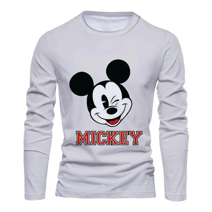 Eleganza Italiana Fall New Harajuku Streetwear Disney Brand Stitch and Mickey Anime Fashion Casual Trend Men&