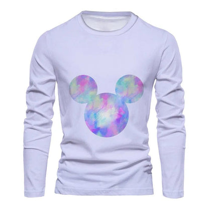 Eleganza Italiana Fall New Harajuku Streetwear Disney Brand Stitch and Mickey Anime Fashion Casual Trend Men&