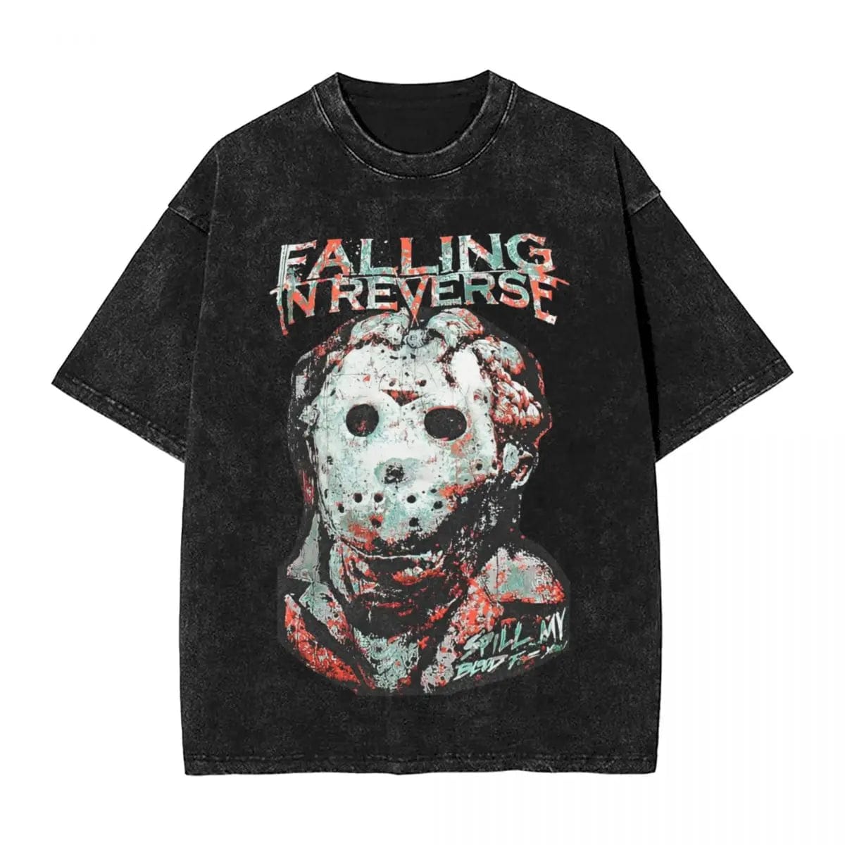 Eleganza Italiana Falling In Reverse Classic Washed T Shirt Mens Y2K Funny Cotton T Shirts Summer Crewneck Fashion Tee Shirt Custom Plus Size Tops Streetwear high fashion shein amazon temu target Walmart online