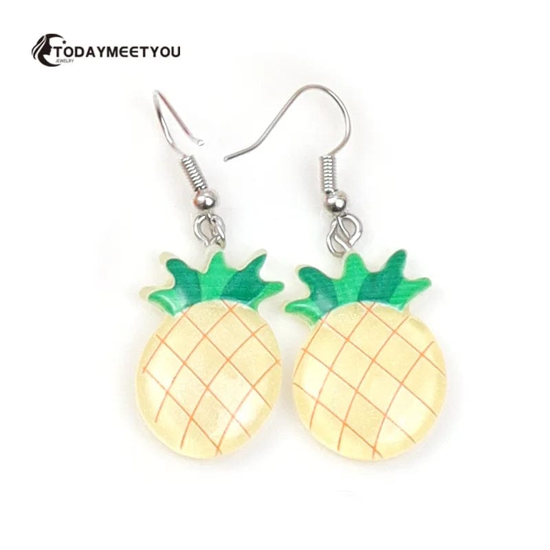 Eleganza Italiana Fashion Simple Acrylic Strawberry Orange Avocado Pendant Earrings Quality Drop Earrings for Girl Women Gift Lovely Fruit Jewelry Streetwear high fashion shein amazon temu target Walmart online