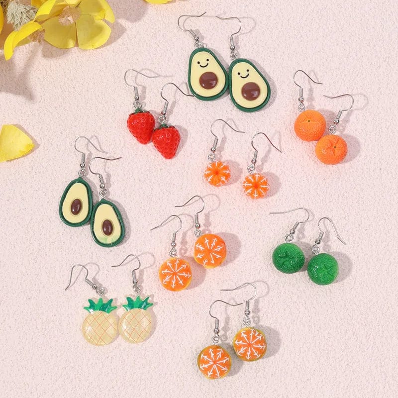 Eleganza Italiana Fashion Simple Acrylic Strawberry Orange Avocado Pendant Earrings Quality Drop Earrings for Girl Women Gift Lovely Fruit Jewelry Streetwear high fashion shein amazon temu target Walmart online