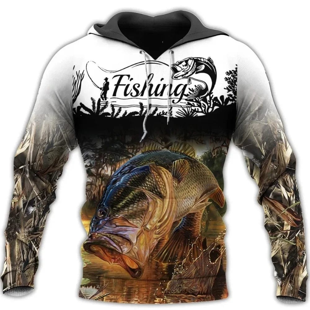 Eleganza Italiana Funny Animal Bass Marlin Fishing Fisher Camo NewFashion Streetwear Harajuku Men/Women 3Dprint Hoodies Streetwear high fashion shein amazon temu target Walmart online