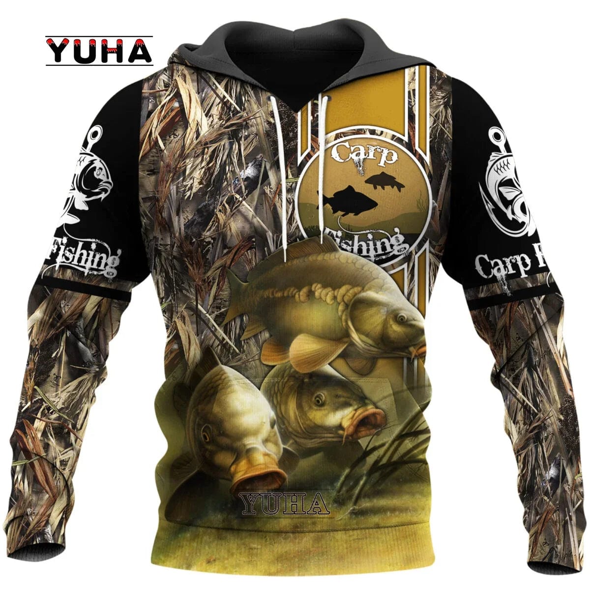 Eleganza Italiana Funny Animal Bass Marlin Fishing Fisher Camo NewFashion Streetwear Harajuku Men/Women 3Dprint Hoodies Streetwear high fashion shein amazon temu target Walmart online