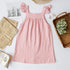 Eleganza Italiana Girls Cotton And Linen Strap Dress Summer New Style Children&