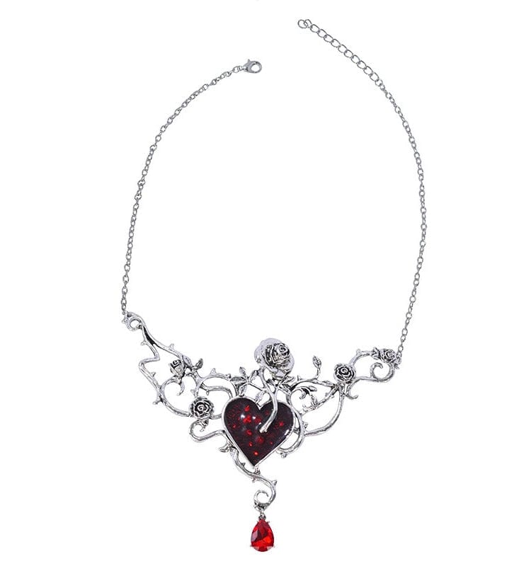 Eleganza Italiana Gothic Culture Pendant Rose Vine Drop Oil Necklace Streetwear high fashion shein amazon temu target Walmart online