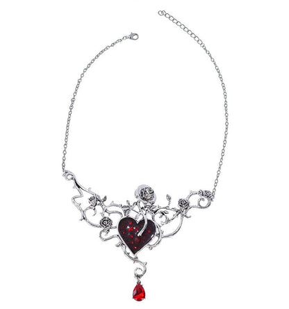 Eleganza Italiana Gothic Culture Pendant Rose Vine Drop Oil Necklace Streetwear high fashion shein amazon temu target Walmart online