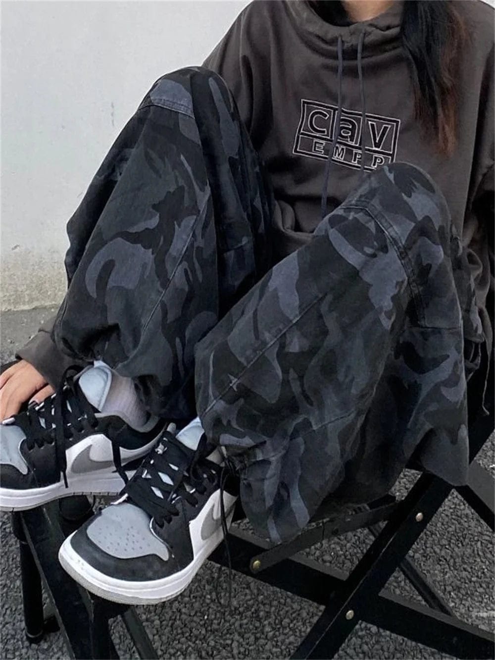 Eleganza Italiana Harajuku Cargo Baggy Pants Camouflage Women Streetwear Korean Fashion Hip Hop Japanese Style Casual Wide Leg Y2k Loose Trousers Streetwear high fashion shein amazon temu target Walmart online