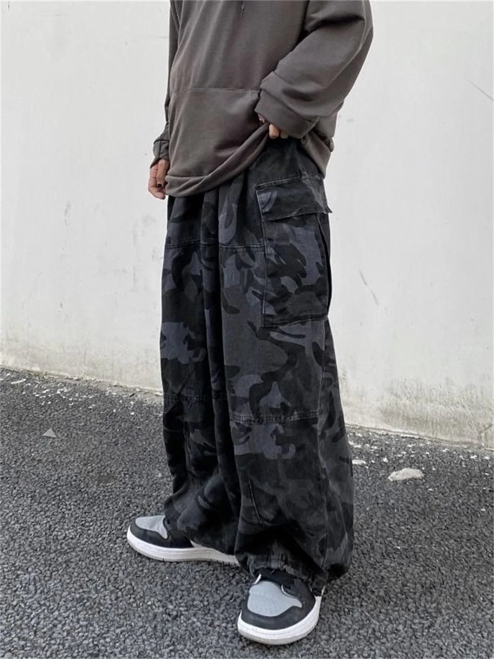 Eleganza Italiana Harajuku Cargo Baggy Pants Camouflage Women Streetwear Korean Fashion Hip Hop Japanese Style Casual Wide Leg Y2k Loose Trousers Streetwear high fashion shein amazon temu target Walmart online