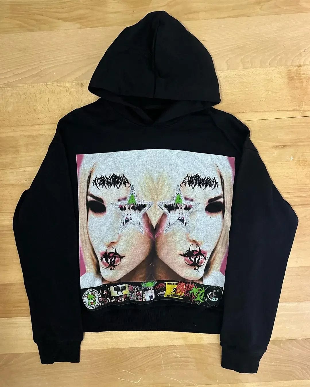 Eleganza Italiana Harajuku Crazy print Hoodie Oversized Goth Streetwear Tops Grunge Hoodies Women Couples New 2024 Sweatshirt Gothic Y2k Clothes Streetwear high fashion shein amazon temu target Walmart online