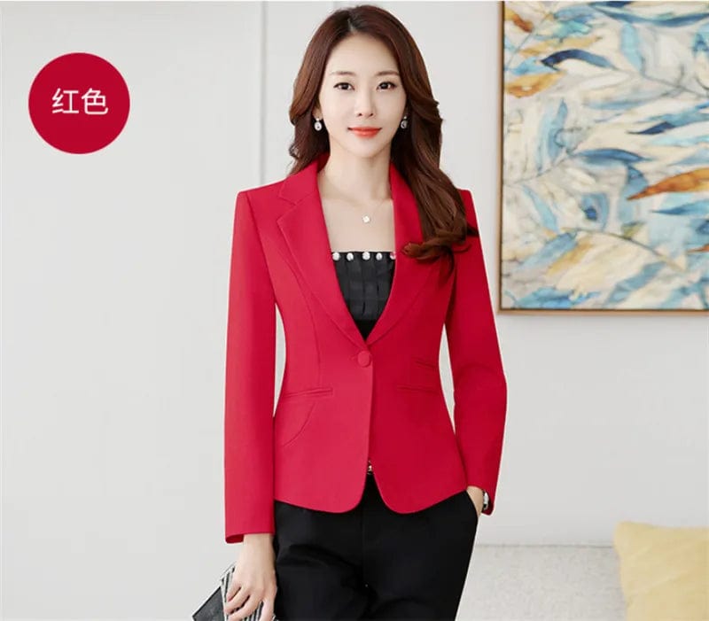 Eleganza Italiana High-quality Women Blazers Jacket Fall Office Lady Business Formal Wear Small Suit Single Button Blazer Coat Mujer Y89 Streetwear high fashion shein amazon temu target Walmart online