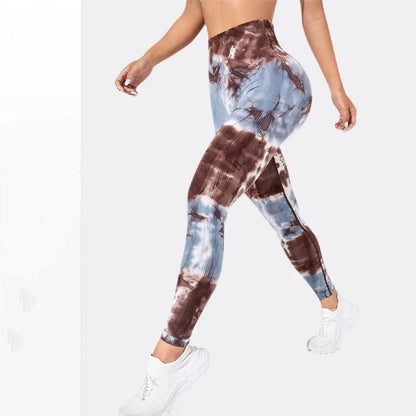 Eleganza Italiana High Waist Sports Leggings Printed Gym Tights Summer Woman Running Pants Booty Lifting Leggings Tie Dye Push Up Legging Streetwear high fashion shein amazon temu target Walmart online