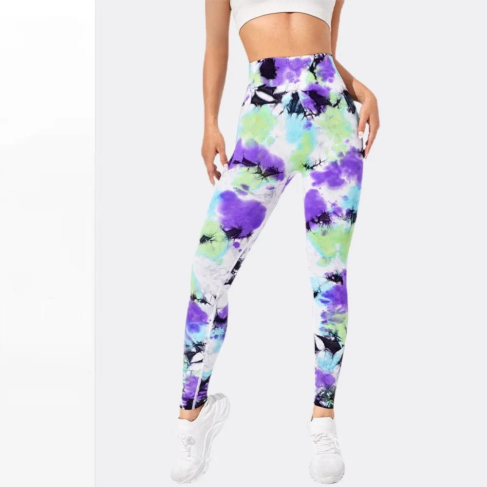 Eleganza Italiana High Waist Sports Leggings Printed Gym Tights Summer Woman Running Pants Booty Lifting Leggings Tie Dye Push Up Legging Streetwear high fashion shein amazon temu target Walmart online