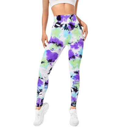 Eleganza Italiana High Waist Sports Leggings Printed Gym Tights Summer Woman Running Pants Booty Lifting Leggings Tie Dye Push Up Legging Streetwear high fashion shein amazon temu target Walmart online