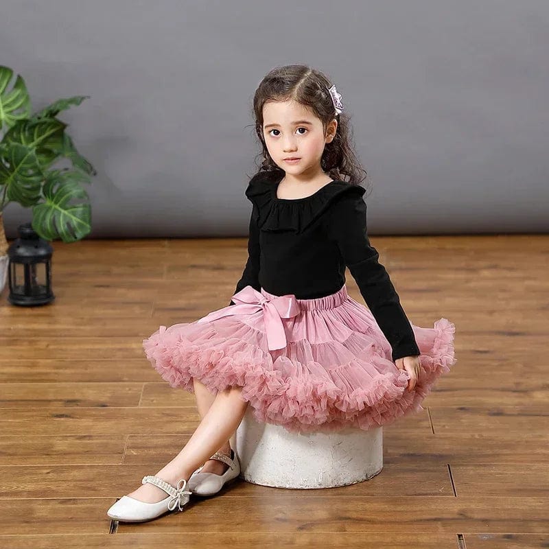 Eleganza Italiana HOT Girls Tutu Skirts Solid Fluffy Tulle Princess Ball Gown Pettiskirt Kids Ballet Party Performance Dress for Children PP001 Streetwear high fashion shein amazon temu target Walmart online