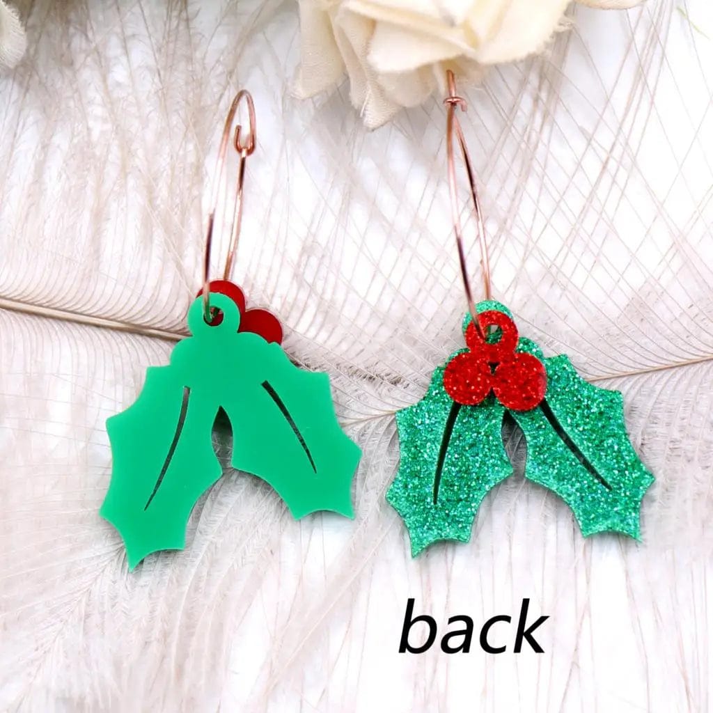 Eleganza Italiana Hot sale CN Hoop Christmas fruit  Acrylic Trendy christmas earrings Jewelry for women Streetwear high fashion shein amazon temu target Walmart online