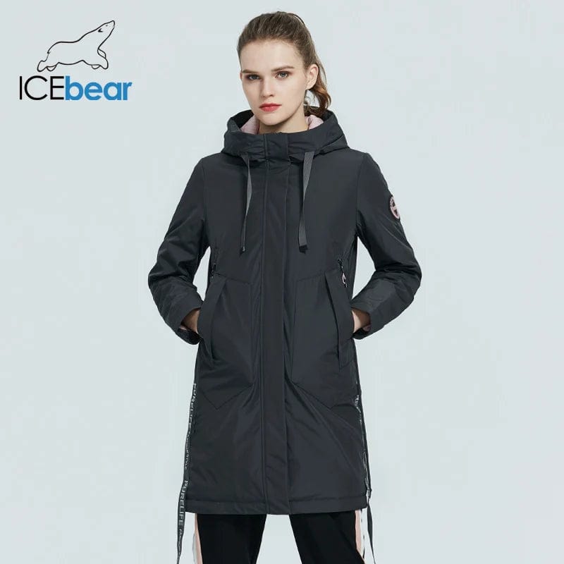 Eleganza Italiana ICEbear 2023 Women fall jacket Female coat with a hood casual wear quality parka brand clothing GWC20035I Streetwear high fashion shein amazon temu target Walmart online