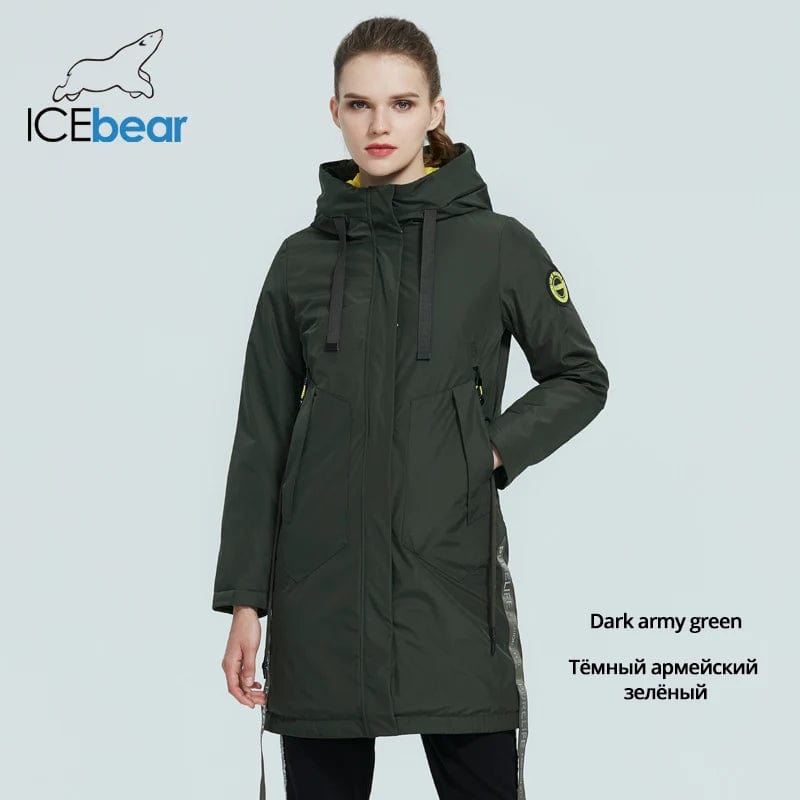 Eleganza Italiana ICEbear 2023 Women fall jacket Female coat with a hood casual wear quality parka brand clothing GWC20035I Streetwear high fashion shein amazon temu target Walmart online