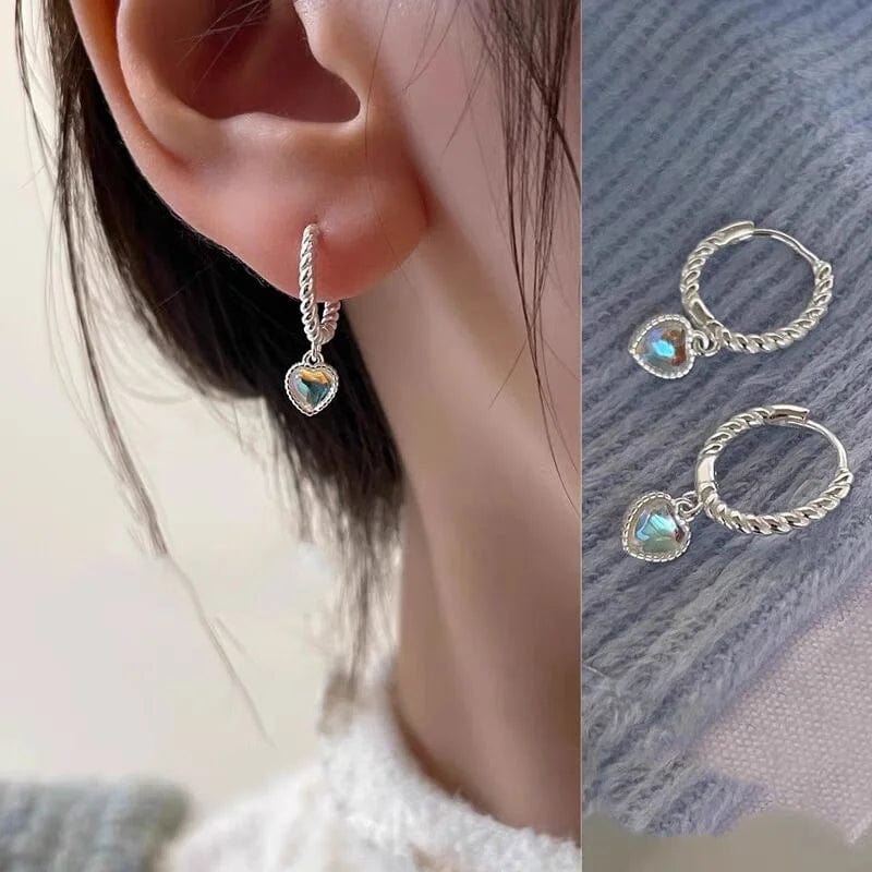 Eleganza Italiana Irregular Heart Tassel Star Earrings Women Design Senior Sense of Fashion Personality Earring 2023 Y2K Trendy Party Jewelry Gift Streetwear high fashion shein amazon temu target Walmart online