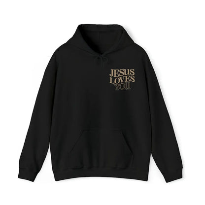 Eleganza Italiana Jesus Loves You Print Hoodies for Women&