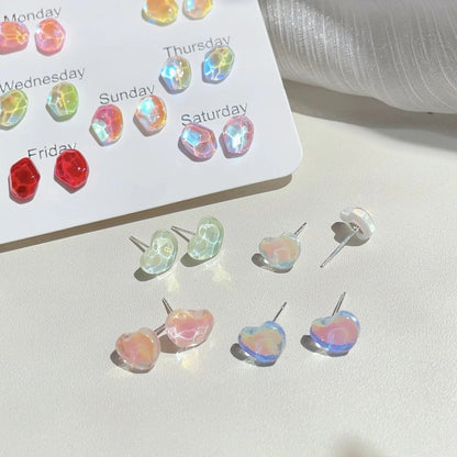 Eleganza Italiana KADRUFI 2023 Y2K Moonlight Stone Heart Butterfly Shape Stud Earring Set for Women Korean Fashion Girls Earrings Jewelry Gift Streetwear high fashion shein amazon temu target Walmart online