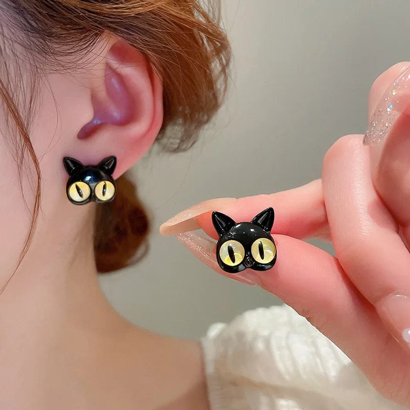 Eleganza Italiana Kiss Jewelry Cute Cartoon Monster Eyes Star Earrings Set for Women Goth Y2K Accessories Asymmetric Blue Opal Stud Earring Gift Streetwear high fashion shein amazon temu target Walmart online