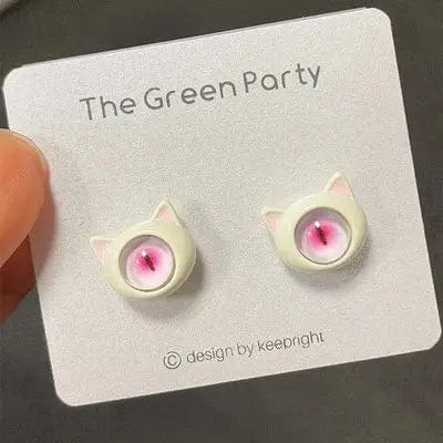 Eleganza Italiana Kiss Jewelry Cute Goth Monster Eyes Piercing Stud Earrings Women New Korean Fashion Y2K Sweet Different Car Eyes Earring Brincos Streetwear high fashion shein amazon temu target Walmart online