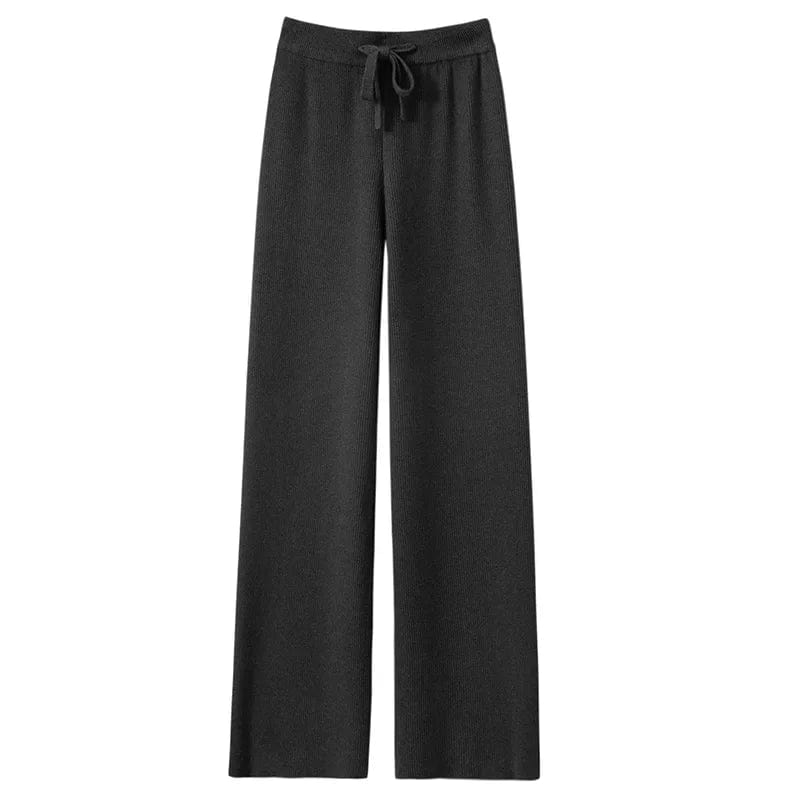 Eleganza Italiana Knitted Wide Leg Pants Women Fall Winter 2024 New Thicken Warm High Waisted Casual  Baggy Y2k Straight Trousers LJ177 Streetwear high fashion shein amazon temu target Walmart online