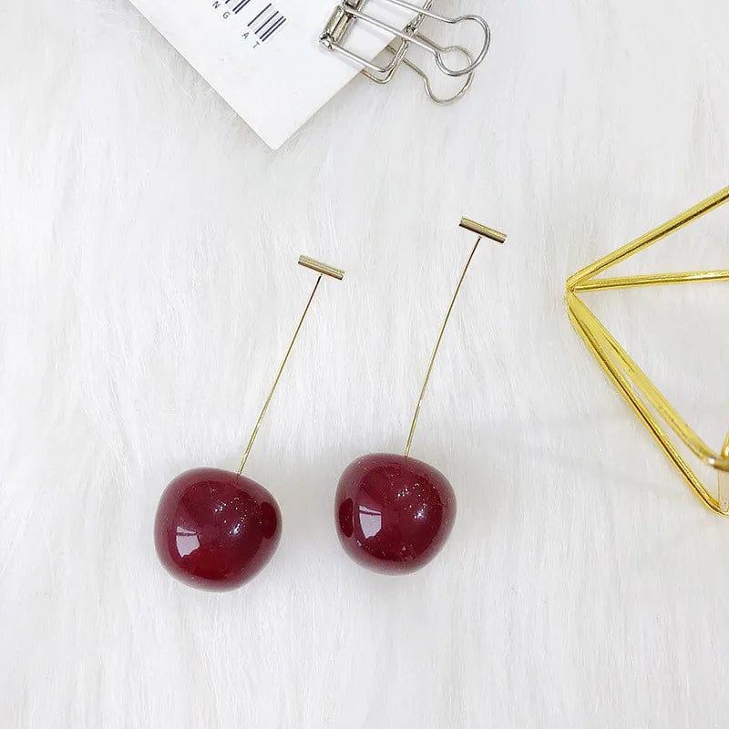 Eleganza Italiana Korea Needle Red Cherry Earrings Apple Earrings Girl Heart Earrings Personality Forest Fruit Earrings Wholesale cute earrings Streetwear high fashion shein amazon temu target Walmart online