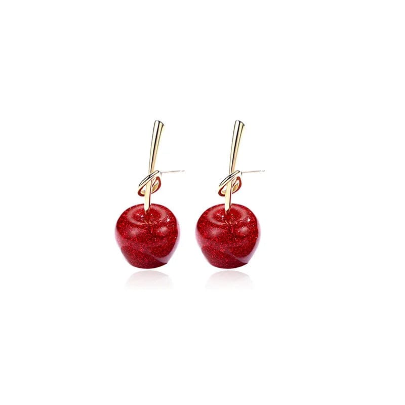 Eleganza Italiana Korea Needle Red Cherry Earrings Apple Earrings Girl Heart Earrings Personality Forest Fruit Earrings Wholesale cute earrings Streetwear high fashion shein amazon temu target Walmart online