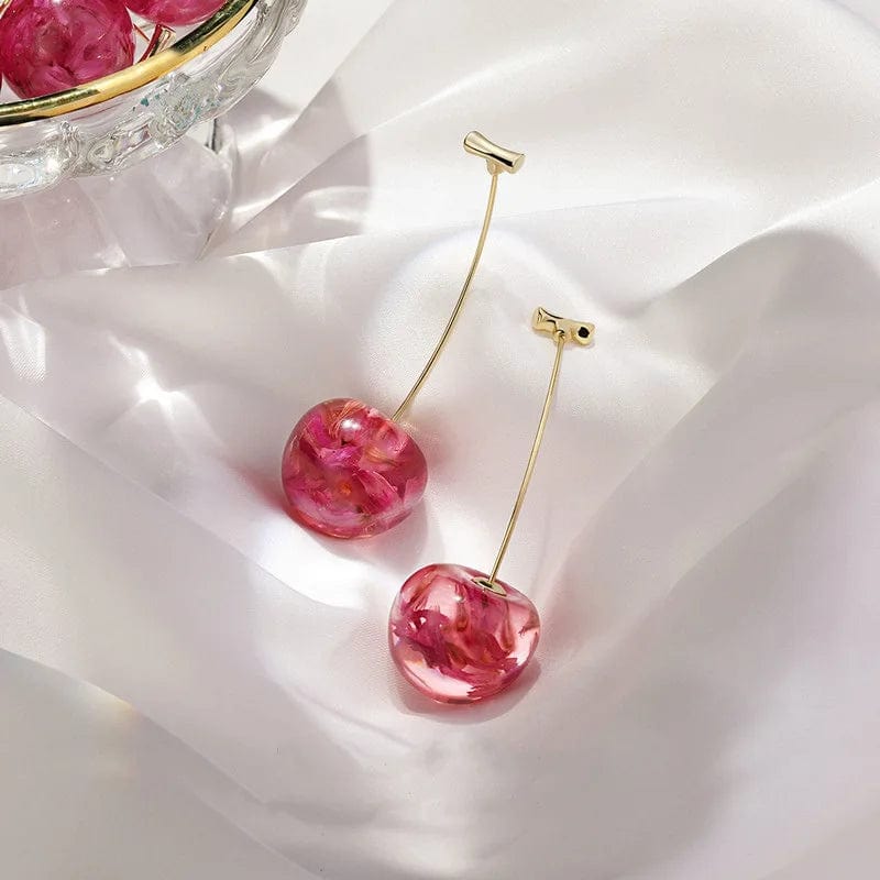 Eleganza Italiana Korea Needle Red Cherry Earrings Apple Earrings Girl Heart Earrings Personality Forest Fruit Earrings Wholesale cute earrings Streetwear high fashion shein amazon temu target Walmart online