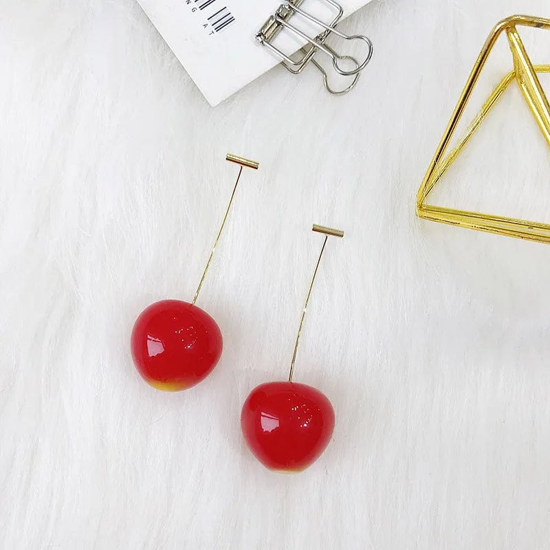 Eleganza Italiana Korea Needle Red Cherry Earrings Apple Earrings Girl Heart Earrings Personality Forest Fruit Earrings Wholesale cute earrings Streetwear high fashion shein amazon temu target Walmart online