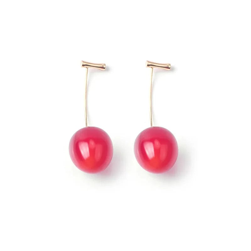 Eleganza Italiana Korea Needle Red Cherry Earrings Apple Earrings Girl Heart Earrings Personality Forest Fruit Earrings Wholesale cute earrings Streetwear high fashion shein amazon temu target Walmart online