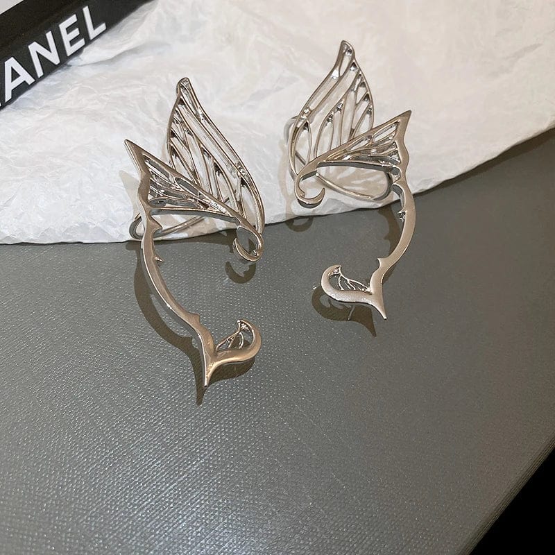 Eleganza Italiana Korean Hollow Butterfly Fairy Wing Stud Earrings For Women Girl Ear Cuff Hanging One Piece Earring Pendientes Mujer Jewelry Gift Streetwear high fashion shein amazon temu target Walmart online