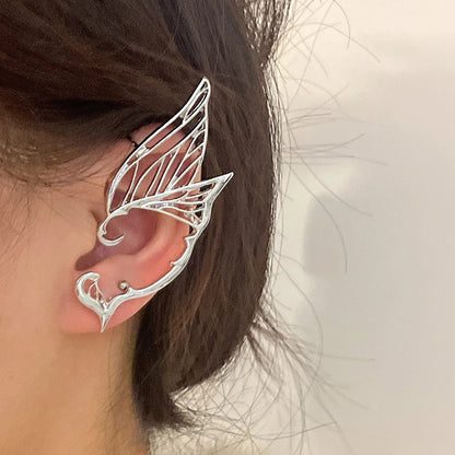 Eleganza Italiana Korean Hollow Butterfly Fairy Wing Stud Earrings For Women Girl Ear Cuff Hanging One Piece Earring Pendientes Mujer Jewelry Gift Streetwear high fashion shein amazon temu target Walmart online