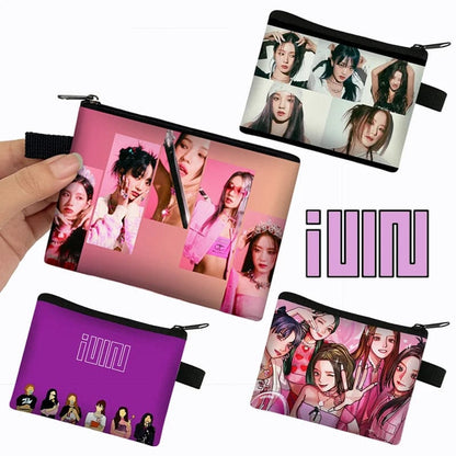 Eleganza Italiana Kpop (G)I-DLE Coin Purses Aublum I Feel Women Wallets Queencard Money Bags Soyeon/YUQI/Shuhua ID Card Key Earphones Holder Gift Streetwear high fashion shein amazon temu target Walmart online